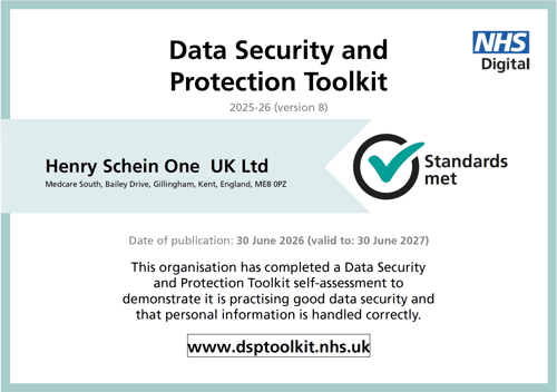 2025-26 (version 8) 8HA69 DSPT standards met certificate